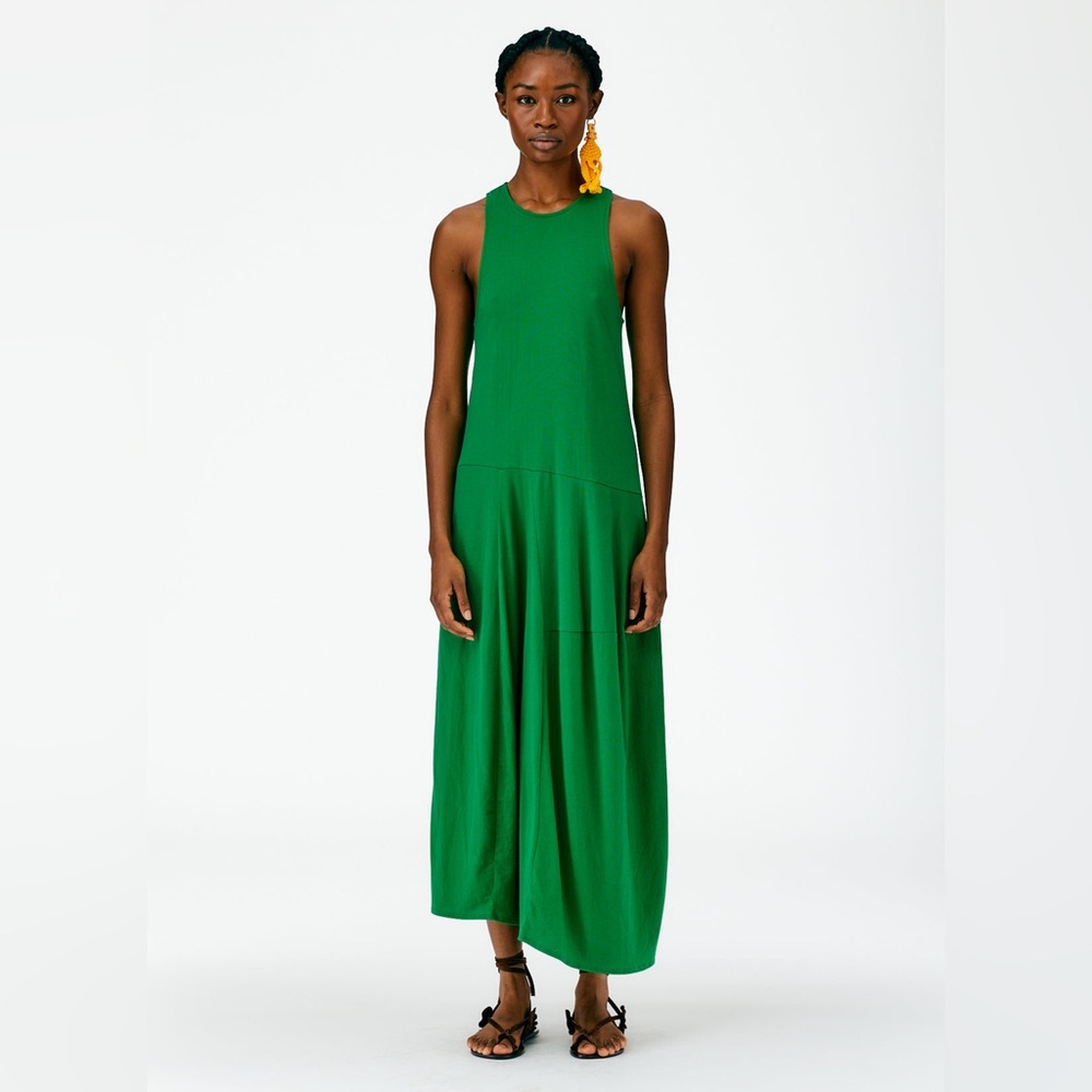 Amazing Green Tibi Sleeveless 100% Peruvian Cotton T-Shirt Dress! Sz 8. - Picture 5 of 10